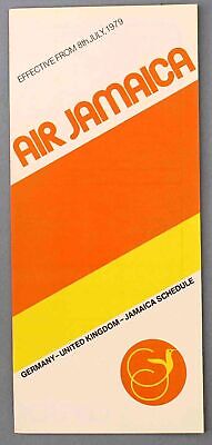 Air Jamaica Airline Timetable Germany United Kingdom July 1979