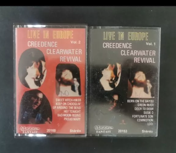 Creedence Clearwater revival " Live In Europe" 1 Et 2 Cassette Audio K7...