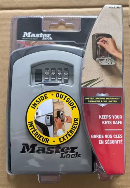 MASTER LOCK 5403 Extra Large Combination Key Safe Wall Mounted XL 106x146x53mm 3