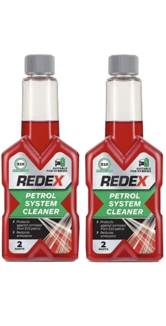 2x Redex Petrol Fuel System Cleaner, Reduces Emissions, Cleans Fuel System 250ml