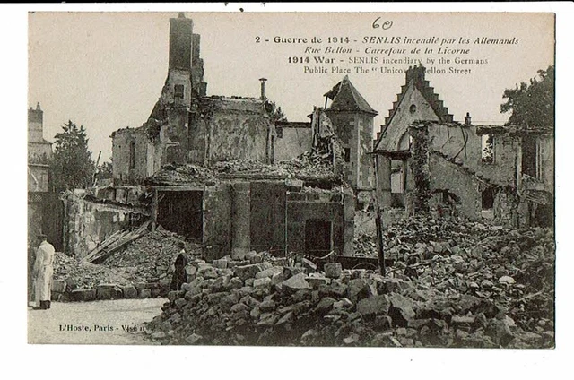 CPA-Carte Postale FRANCE Senlis- incendié par les allemands Carrefour