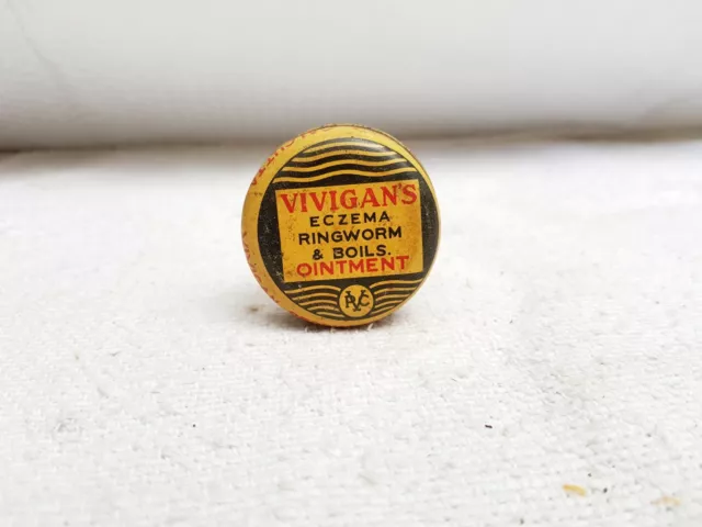 Vintage Boxed Vivigans Ringworm Boils Filled With Original Ointment Tin TB1060
