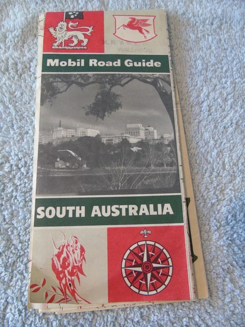 VINTAGE MAP, MOBIL Road Guide South Australia £5.50 - PicClick UK