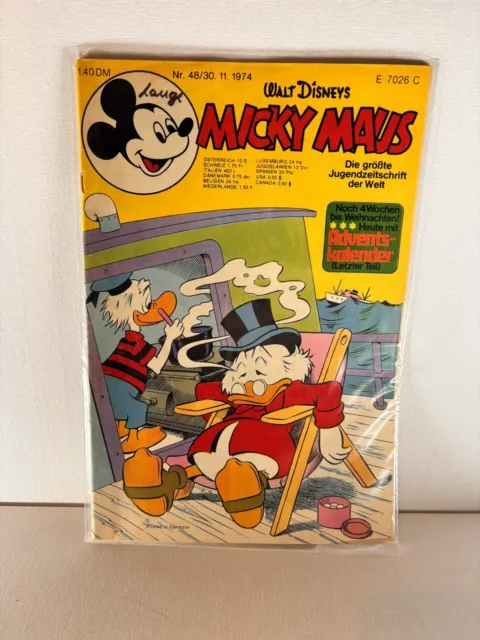 Micky Maus Heft 1975 Nr 48 Disney Comic #A15 Sammlung Selten Konvolut