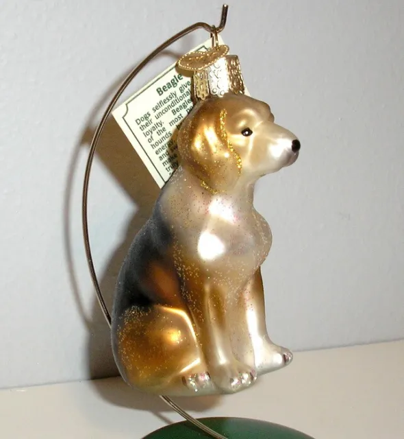 2009 Beagle Dog - Old World Christmas Blown Glass Ornament - New W/Tag