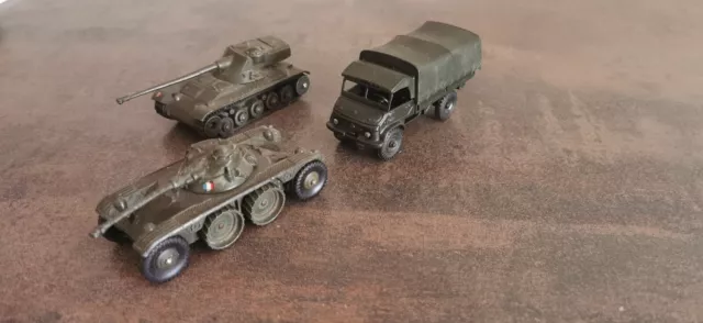 Lot De 3 Vehicules Militaire 1/50 Dinky Toys France