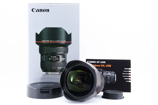 Canon EF 11-24mm f/4 L USM Ultra Wide Zoom Lens w/ hood, caps, box, NEAR MINT