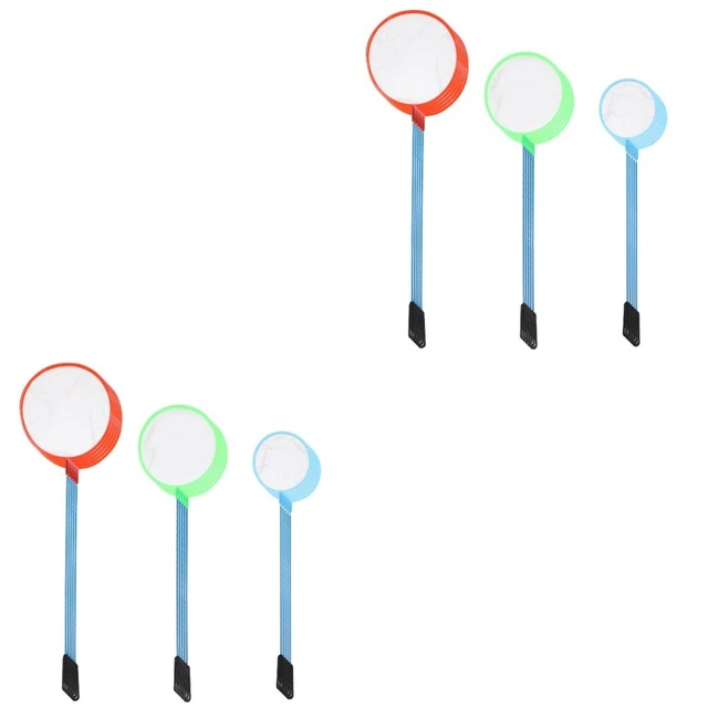 Lot De 4 Filets à Papillons En Plastique SYEYCW – Jaune, Orange, Violet, Vert – Pour Attraper Insectes, Poissons, Bain, Plage – Enfant
