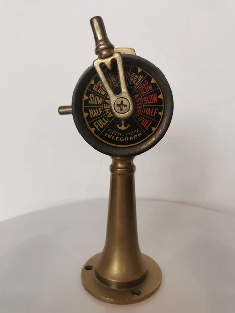 Telégrafo de envío de colección latón/bronce marítimo sala de máquinas escritorio superior regalo decoración
