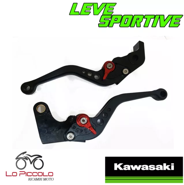 Coppia Leve Freno Frizione Corte Regolabili Nere Kawasaki Zx-6R 600 Ninja 2004