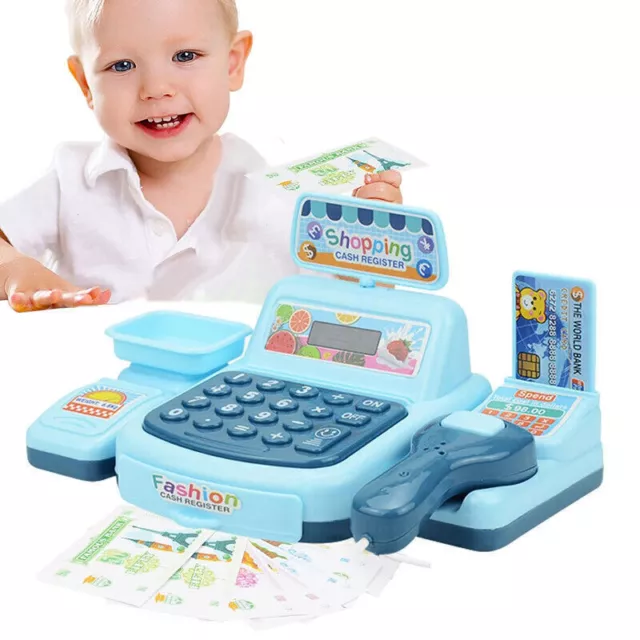 Kinder-Kasse Registrierkasse+Scanner+Geld Bankkarte kasse Spielkasse Spielzeug