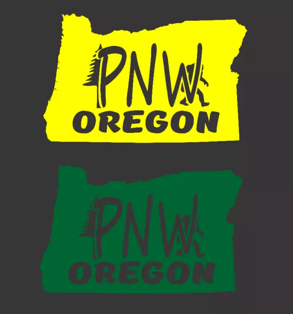 Oregon Pacific Northwest Bigfoot  Decal Sticker for Car Window Laptop Art