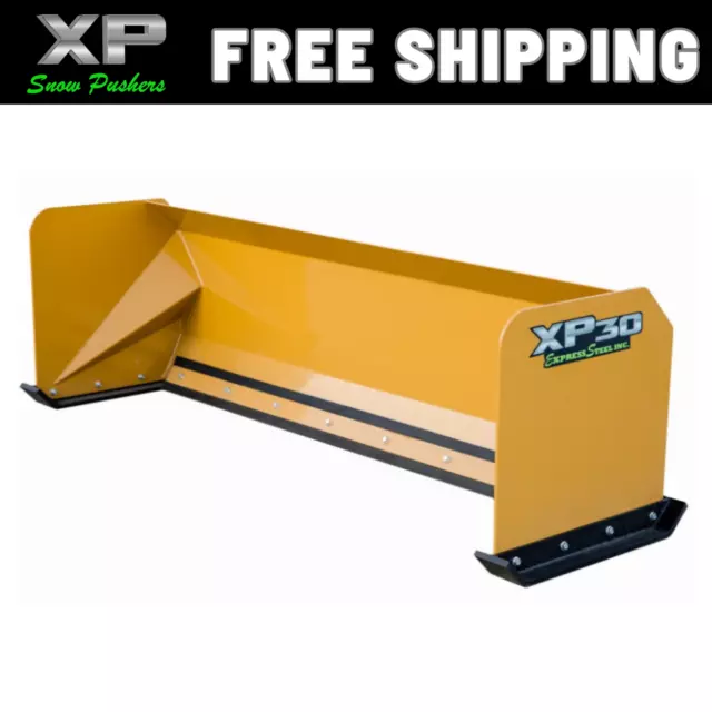 8' Snow Pusher Yellow Box Skid Steer Snow Plow Bobcat Case Free Shipping Xp30