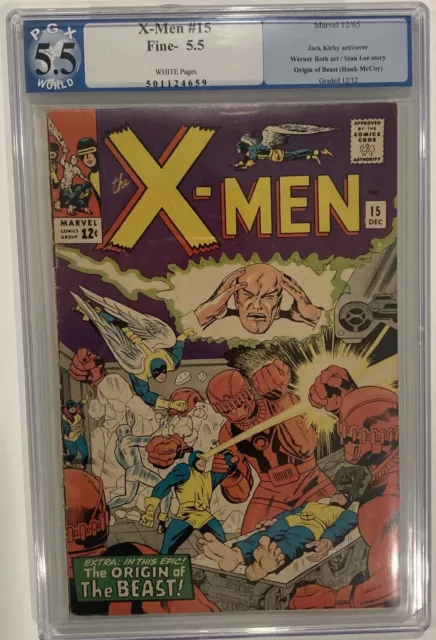 1965 Marvel Uncanny X-Men #15 PGX not CGC 5.5  white to off white pages