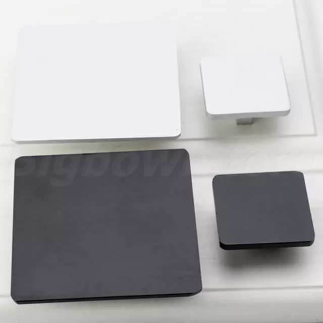 1x Modern Aluminum Square Drawer Pulls Handles Kitchen Cabinet Wardrobes Knobs