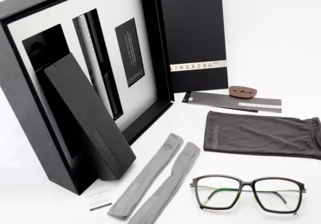 Lindberg Glasses 1800 50-16 135 H20 P10 Buffalo Titanium Horn Rare Box Set Original Packaging