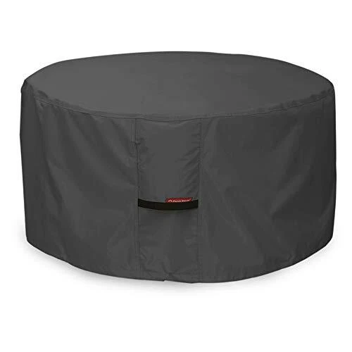 Fire Pit Cover - Waterproof 600D Heavy Duty Round Patio Fire Bowl Cover Black