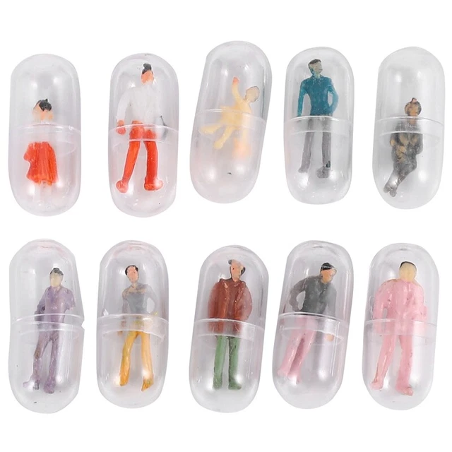 10Pcs/Lot Transparent Capsule Shell Plastic Pill Container Pill Cases BottlK9