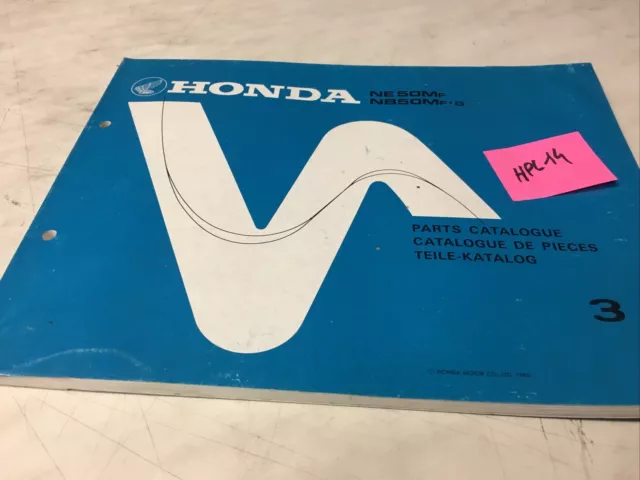 Honda NE50 NB50 Vision Aero Fa Nb 50 Mf MG Parts Lista Catalogo Pezzo