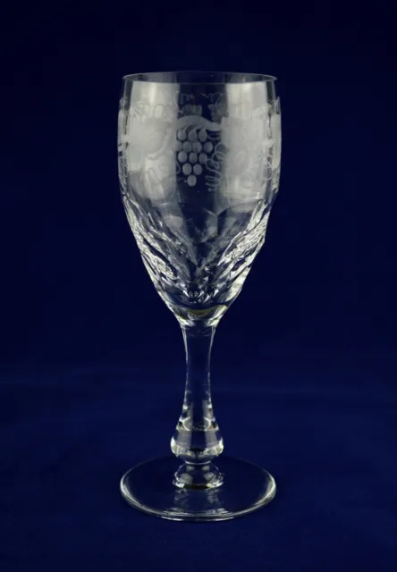 Tudor Crystal Fruchtrebe Weinglas - 17,2 cm (6-3/4 Zoll) hoch - signiert 1.