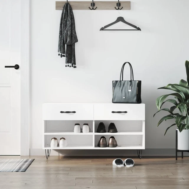 KOMPLEMENT Étagère à chaussures coulissante, blanc, 100x58 cm