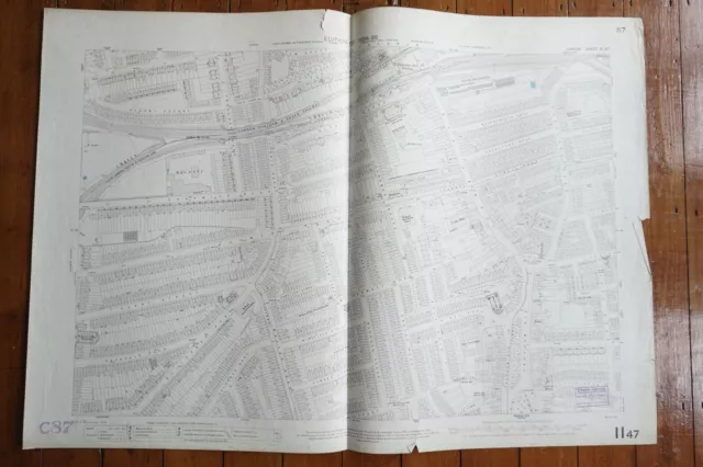 1894 Peckham Rye Station LBSCR London Chatham & Dover Railway OS Map