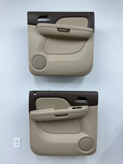 2007-2010 Chevy Avalanche Suburban GMC Yukon Set Of Rear Door Panels OEM Tan