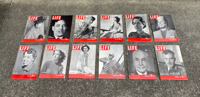 Life Magazine 1939 Lot Of 12 Issues January March May July Sept Oct December