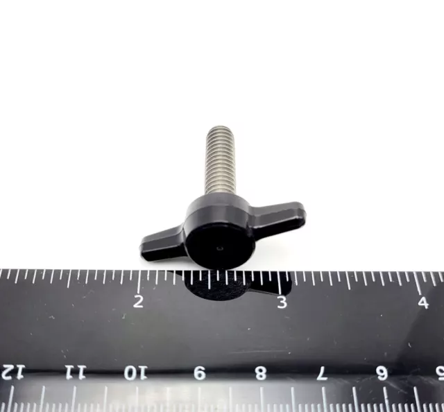 1/4-20 Thumb Screw T Bolts with Black Butterfly Plastic Tee Wing Knob Stainless 3