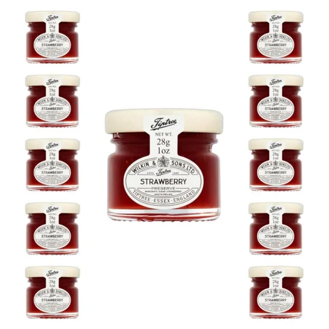 24 x Tiptree Strawberry Jam 28g Mini Jars | best before 31/12/2025