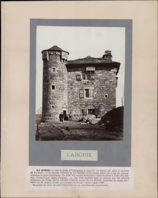 France, Yssingeaux, Château de La Borie vintage print tirage d&#039;époque