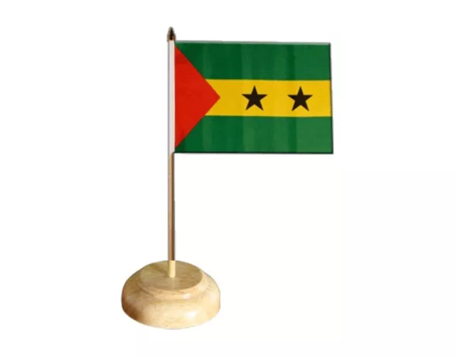 Tischflagge Sao Tome und Principe sao-tomeische Tischfahne 15x22cm