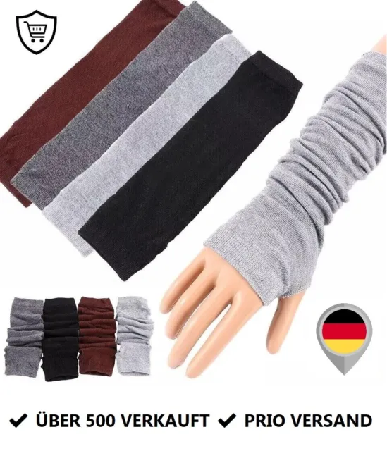 PAAR Armstulpen Stulpen Fingerlos Handschuhe Wärmer Handstulpen Winter lang