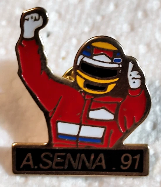 Pin's Ayrton Senna 1991 McLaren Honda Marlboro - Rare, émail, Fabrication Française