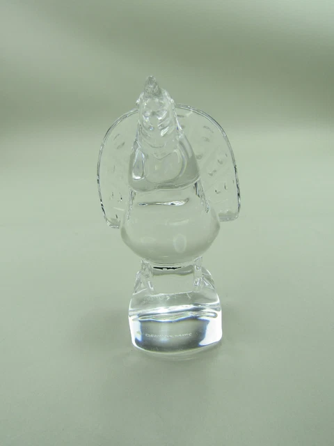 VINTAGE HADELAND Norway Crystal Rooster Bird Paperweight Figurine Art Glass