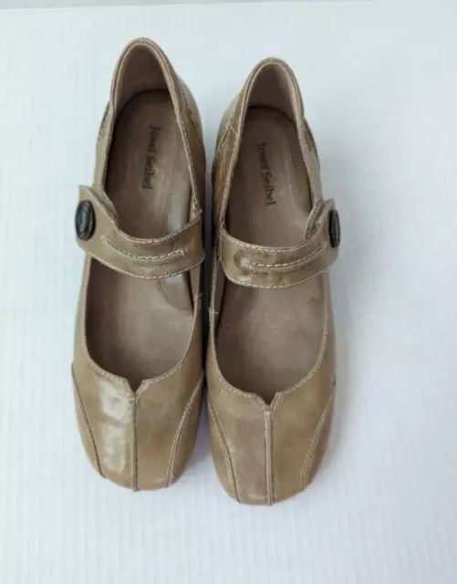 JOSEF SEIBEL CARA Womens Size 6.5 US/ 37 EU Distress Beige Leather Comfort Shoes 2