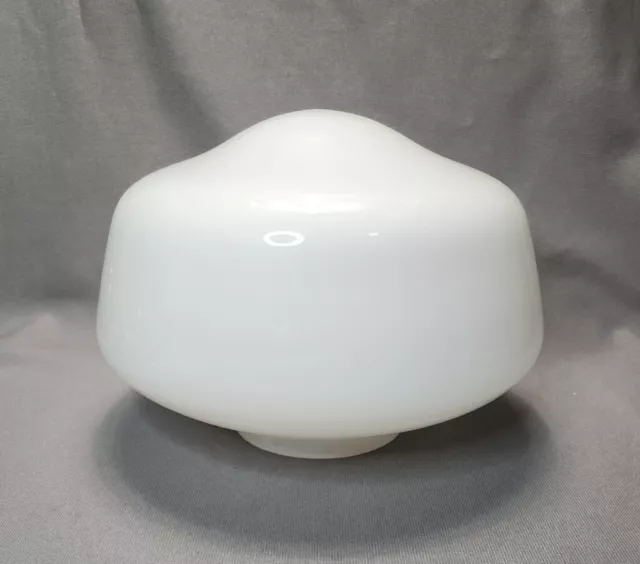 Vintage School House Ceiling Light Fixture MCM Milk Glass Globe Lamp Shade 9"