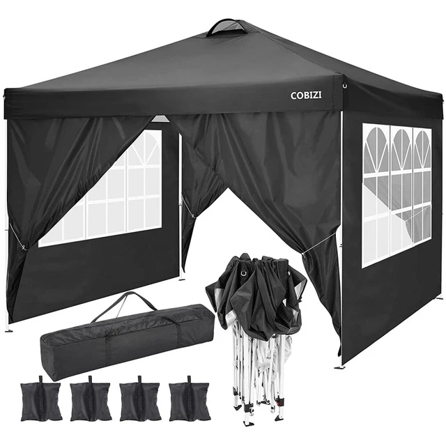 Pavillon 3x3m Wasserdicht Stabil Popup Faltpavillon Faltbar Gartenzelt Partyzelt