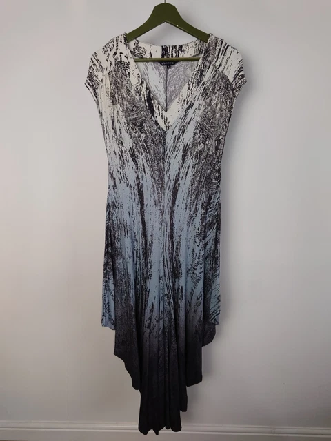 CHESCA NAVY IVORY OMBRE Cornelli Embroidered Lace Dress 74.99
