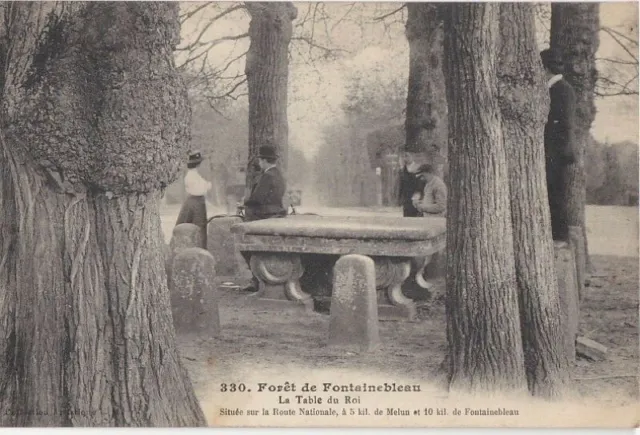 CPA 77 BRIE Env. Melun Bois-le-Roi Forest of FONTAINEBLEAU La Table du Roi 1915