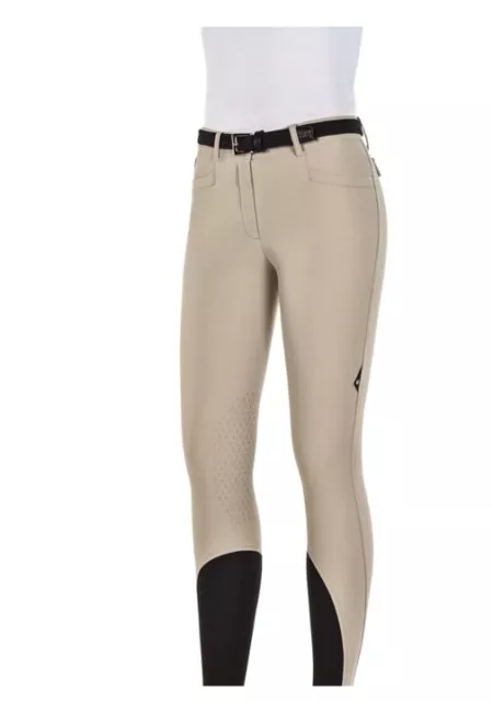 NEW - Equiline Atirk Knee Grip Ladies Breeches Beige SZ10 (IT42) - £200 RRP