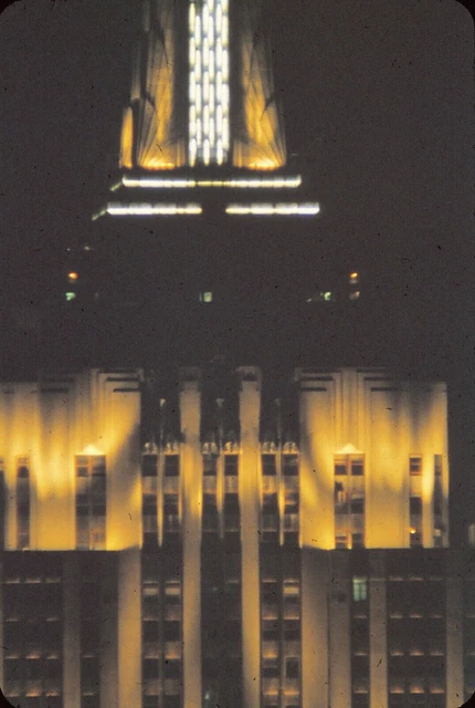 ONYC2 Original Slide - 1960's New York City Night Buildings & Architecture  #99