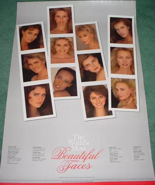 The Worlds Most Beautiful Faces Poster Jennifer O'Neill Barbara Eden