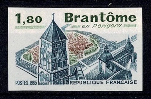 Frankreich Stamp Briefmarke Yvert N° 2253 " Brantôme 1,80F Nicht Gezahnt " Neu