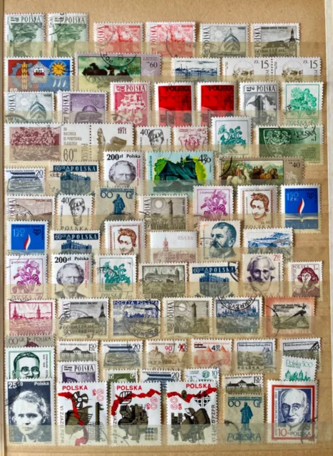 Briefmarken Polen, überwiegend gestempelt, 3 Seiten