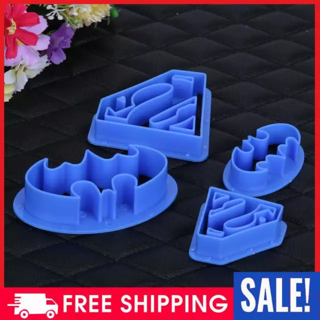 4 pcs Super Hero Batman Superman Cookie Cutters Sugarcraft Cake Decoration