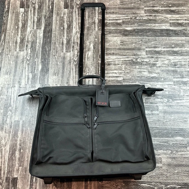 TUMI BLACK ALPHA Ballistic Nylon Long Wheeled Garment Bag Luggage ...