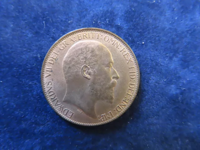 GB Edward VII Bronze Halfpenny 1902 High Grade