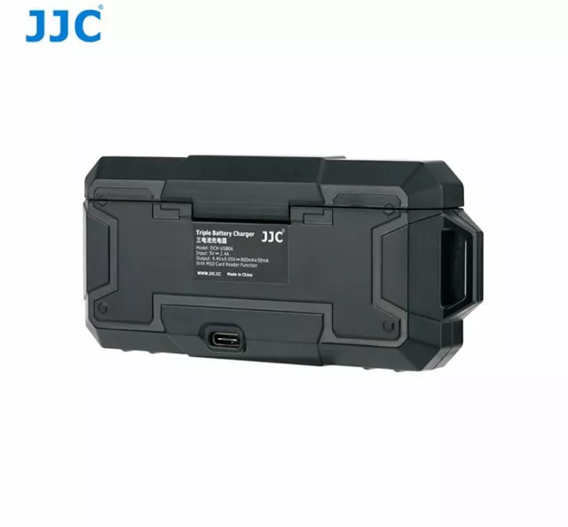 JJC TC-GP3 Dreifach-Ladegerät mit Micro SD / TF-Kartenleser für GoPro 3