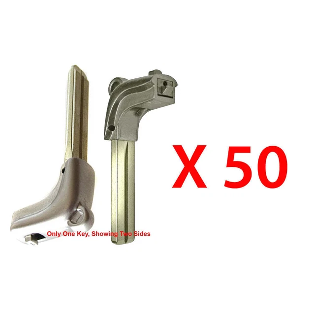 New Uncut Smart Emergency Key Blade Insert Replacement for Lexus LX40 (50 Pack)